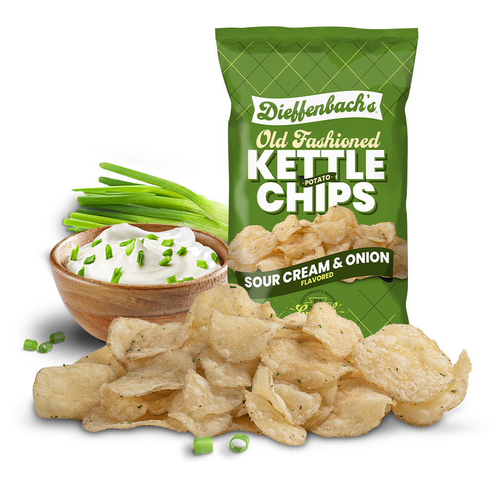Dieffenbach's Sour Cream & Onion Kettle Chips