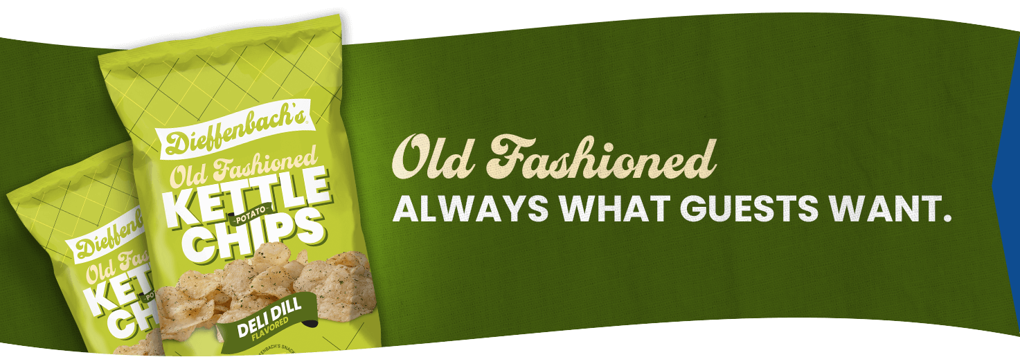Dieffenbach's Old Fashioned Kettle Chips: Always what guests want.