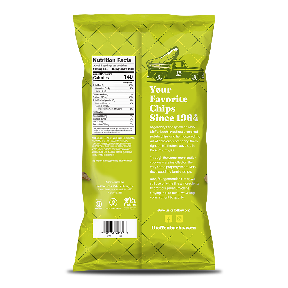 Dieffenbach's Deli Dill Kettle Chips